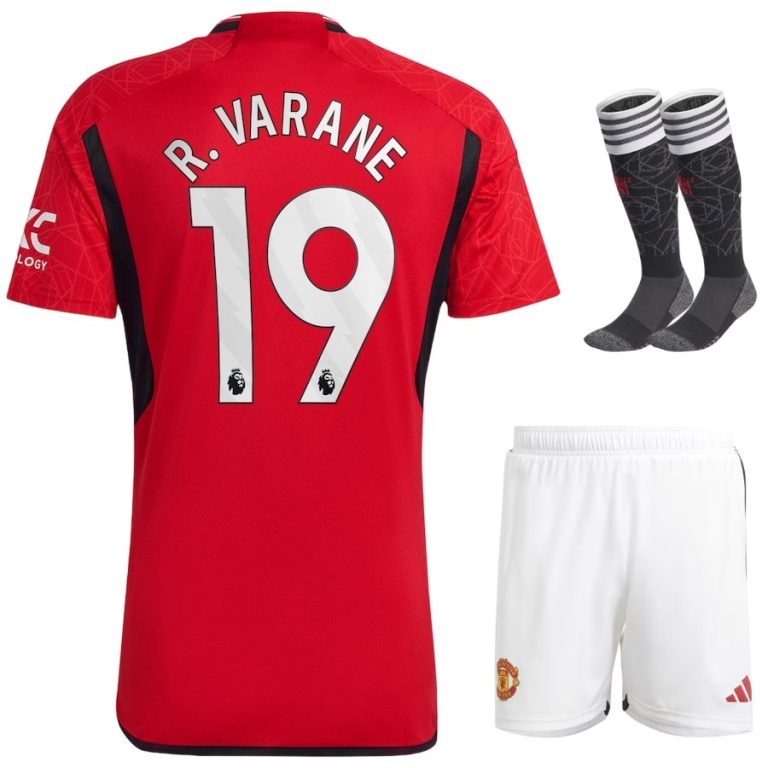 Maillot Kit Enfant Manchester United Domicile 2023 24 Varane FD