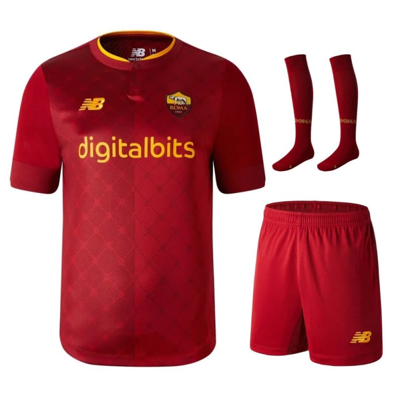 AS ROMA HOME CHILDREN 2022 2023 jersey (1)