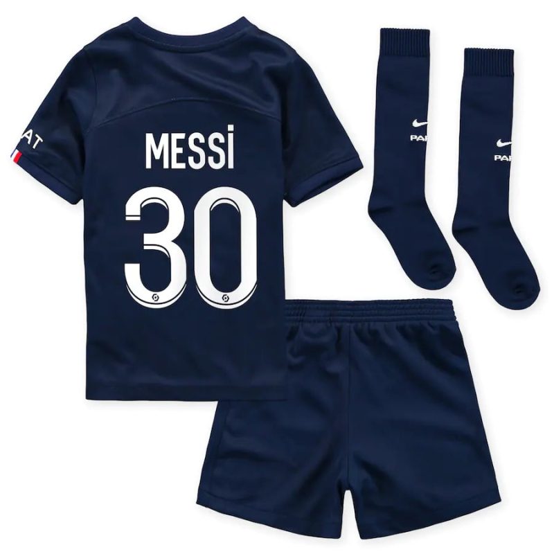 2022 2023 PSG Home Lionel Messi Kids Jersey (2)
