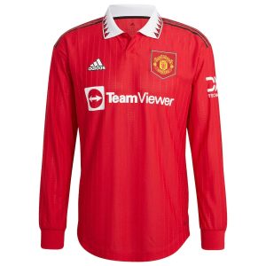MAILLOT MATCH MANCHESTER UNITED MANCHES LONGUES HOME 22-23 (1)