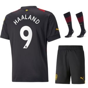 Maillot Enfant Manchester City Away 2022 2023 Haaland (1)