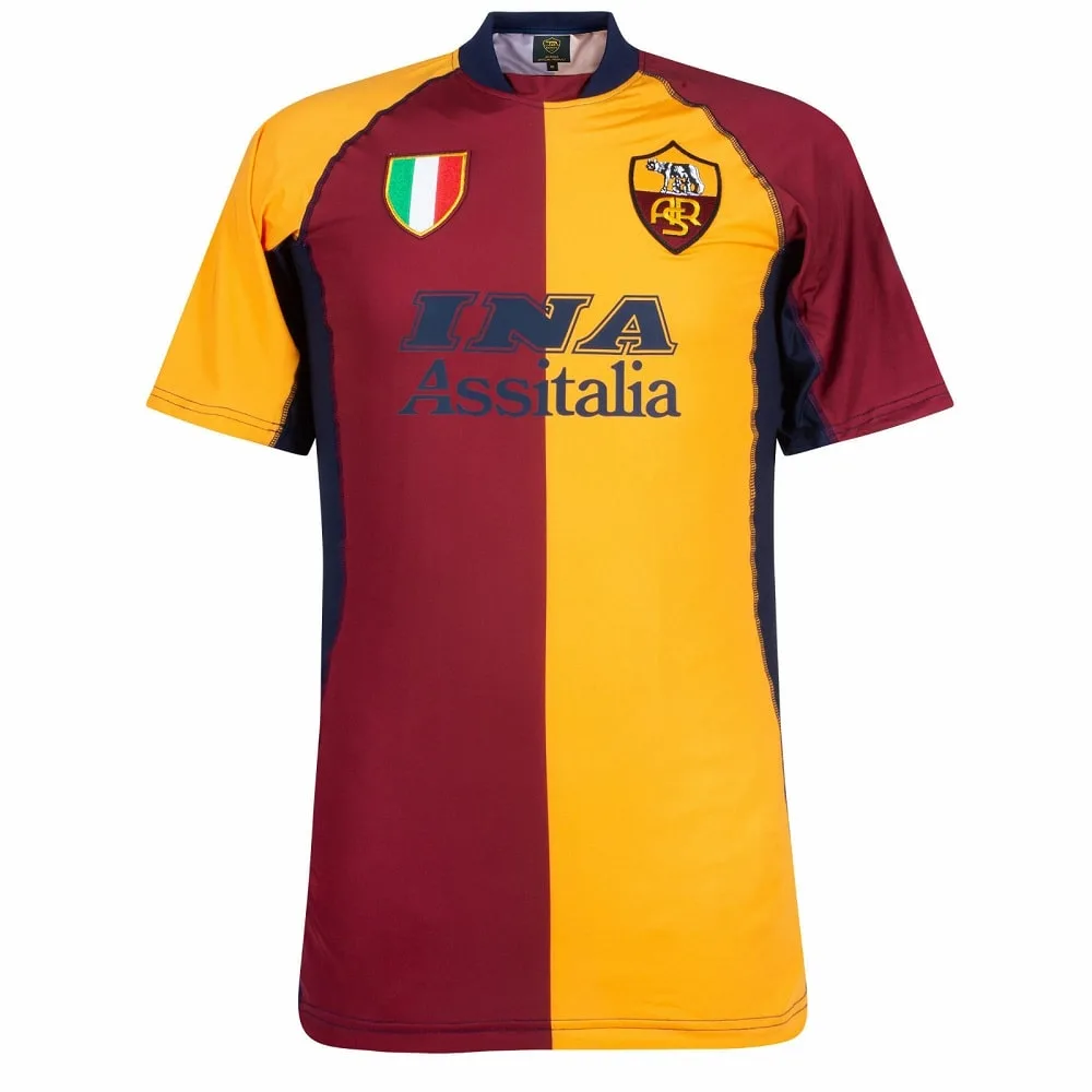 MAILLOT COPA AS ROMA HOME TOTTI RETRO 2001-2002 (3)