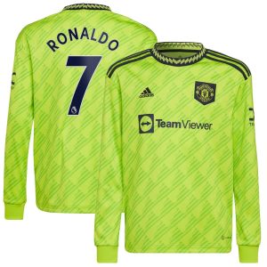 MAILLOT MANCHESTER UNITED THIRD MANCHES LONGUES 22-23 RONALDO (1)