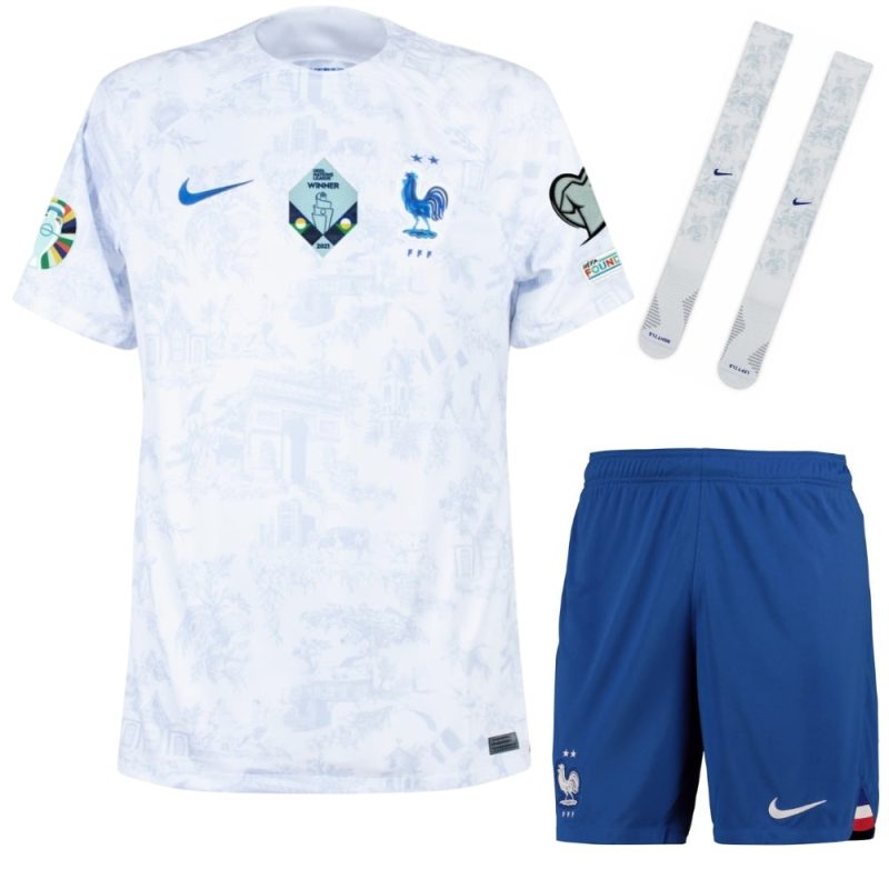 CHILDREN'S JERSEY FRANCE AWAY EURO 2024 QUALIFICATIONS