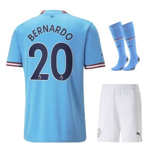 Maillot Kit Enfant Manchester City Domicile 2022 2023 Bernardo (1)
