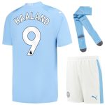 Manchester City Home Child Kit Shirt 2023 2024 E.Haaland (1)
