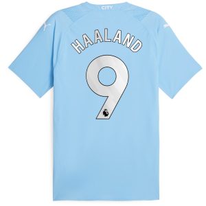 Manchester City Home Child Kit Shirt 2023 2024 E.Haaland (2)