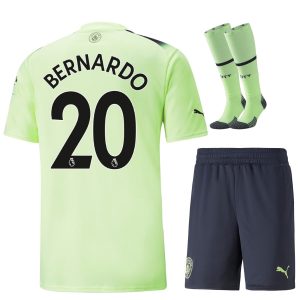 Maillot Kit Enfant Manchester City third 2022 2023 Bernardo (1)