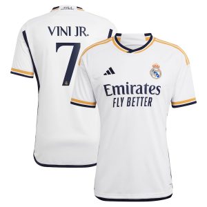Real Madrid Home 2023 2024 Vini Jr Kids Kit Shirt (1)