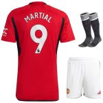 Maillot Kit Enfant Manchester United Domicile 2023 2024 Martial (1)