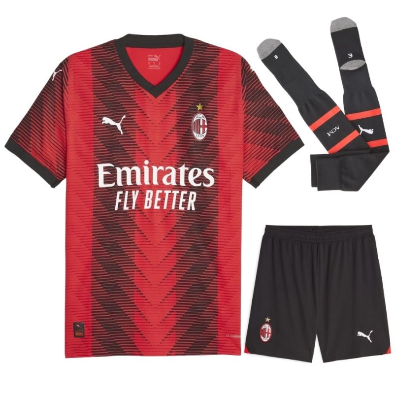 AC Milan Home Child Kit Shirt 2023 2024 (1)