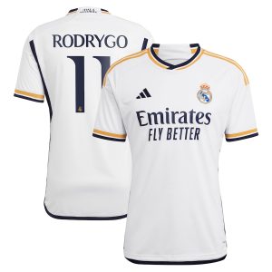 Real Madrid Home Child Kit Shirt 2023 2024 Rodrygo (2)