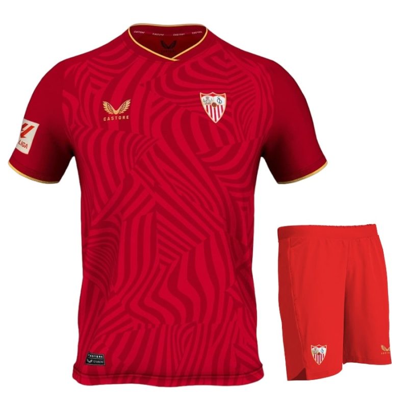 Sevilla FC Away Child Kit Shirt 2023 2024 (1)