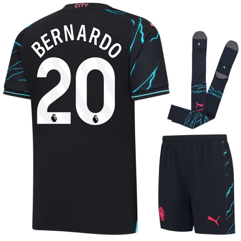Manchester City Third Kit Child Shirt 2023 2024 Bernardo (1)