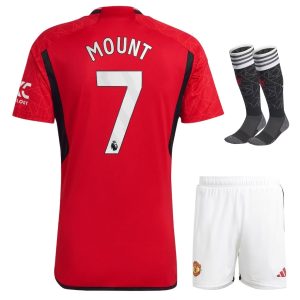 Maillot Kit Enfant Manchester United Domicile 2023 2024 Mount (1)