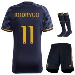 Real Madrid Away Child Kit Shirt 2023 2024 Rodrygo (1)