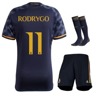 Maillot Kit Enfant Real Madrid Extérieur 2023 2024 Rodrygo (1)