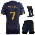 Real Madrid Away Child Kit Shirt 2023 2024 Vini Jr (1)