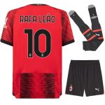 Kids Milan Ac Home Kit Shirt 2023 2024 Rafa Leao (1)