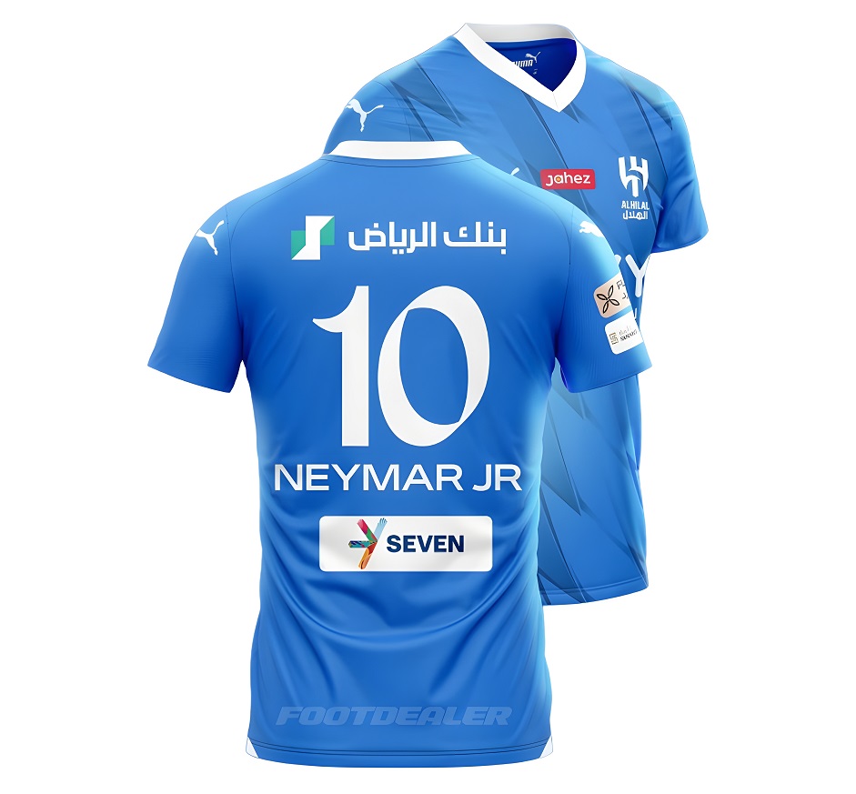 NEYMAR JR AL HILAL HOME JERSEY 2023 2024 Foot Dealer NEYMAR JR AL HILAL HOME JERSEY 2023 2024 Foot Dealer