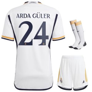 Maillot Kit Enfant Real Madrid 2023 2024 Domicile Arda Guler (1)