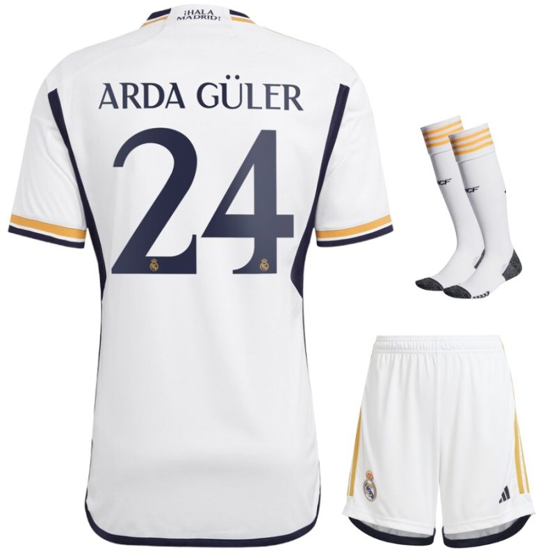 Real Madrid 2023 2024 Arda Guler Home Child Kit Jersey (1)
