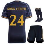 Real Madrid Away Child Kit Shirt 2023 2024 Arda Guler (1)