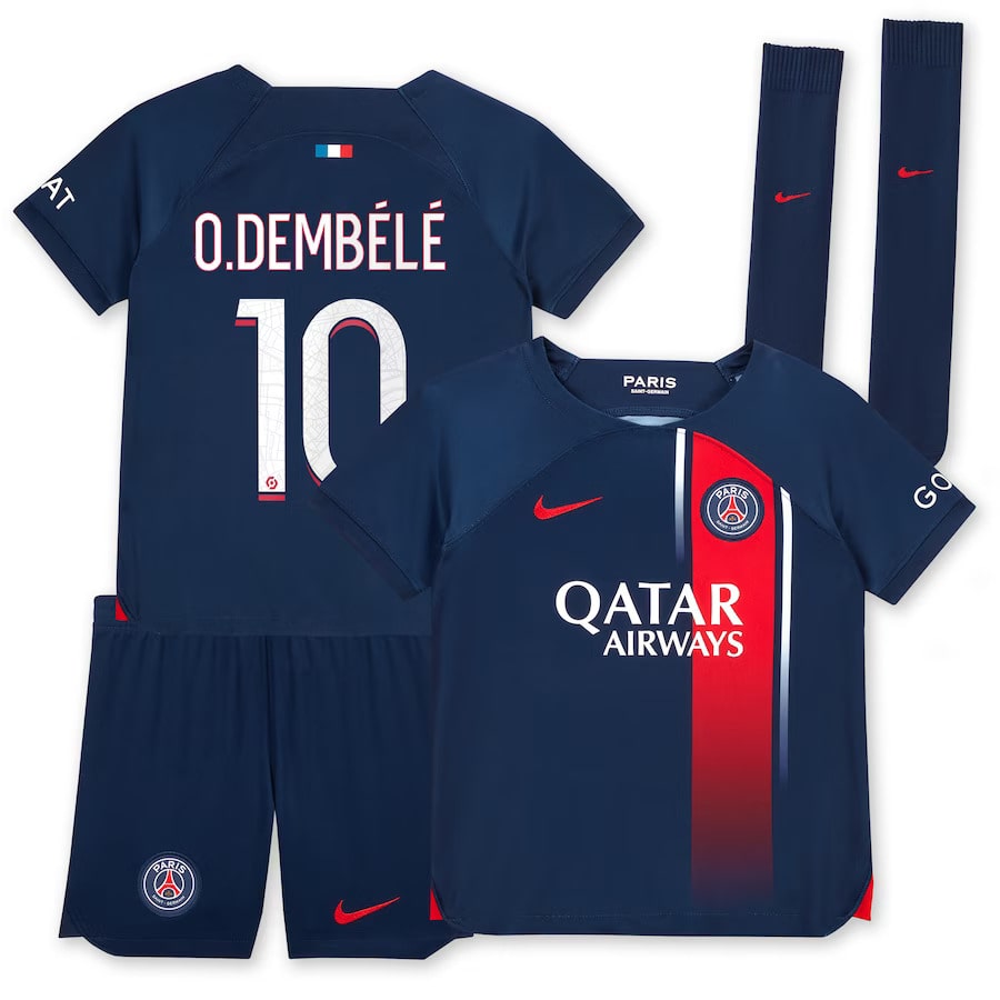 Maillot Kit Enfant PSG Domicile 2023 2024 Dembele Foot Dealer