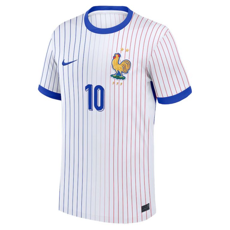 Flocage Mbappé Maillot France Euro 2024/2025 (enfant) - Pour Maillot Blanc, Numéro 10