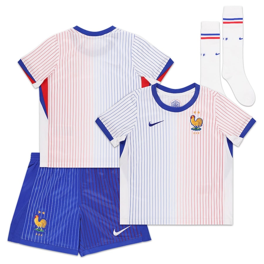 Ensemble Maillot Short Equipe de France 2024 2025 Blanc | Foot Dealer