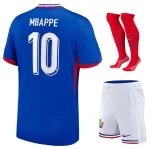 France Team 2024 2025 Mbappe Kids Kit Jersey