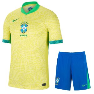 Children's Brazil Home Kit Jersey 2024 2025