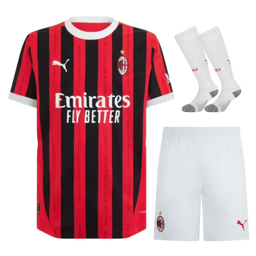 Equipación infantil de local - AC Milan 2024-2025 - Blanca.jpg