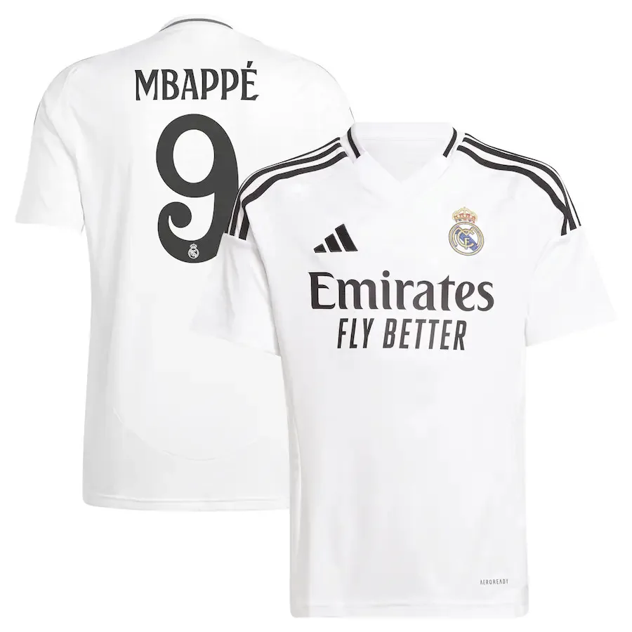 Real Madrid Home Kids Jersey 2024 2025 Mbappe (1)