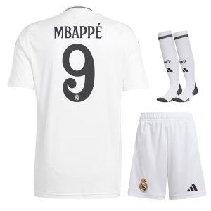 Maillot Kit Enfant Real Madrid Domicile 2024 2025 Mbappe