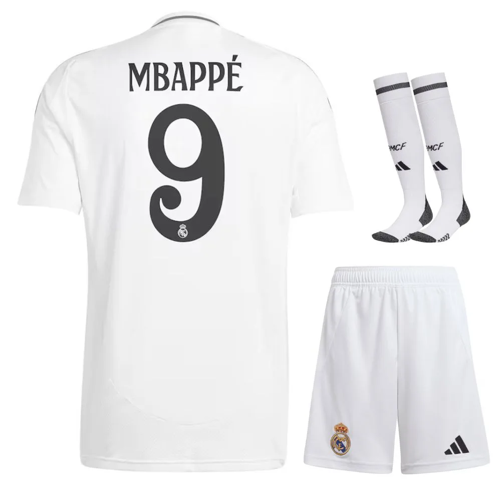 Real Madrid Home Children's Kit Jersey 2024 2025 Mbappe Real Madrid Home Children's Kit Jersey 2024 2025 Mbappe