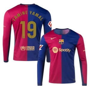 เสื้อแข่ง Barca 2024 2025 ชุดเหย้า Lamine Yamal แขนยาว