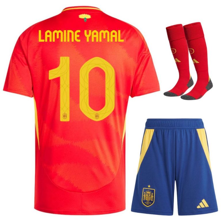 Maglia Calcio Spagna Yamal – Per Bambini E Adulti, In Poliestere Traspirante, Taglio Dritto