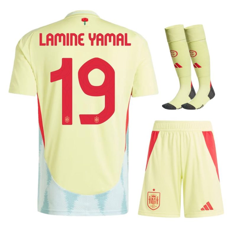 Maillot de l' Espagne 2024 signé par Lamine Yamal et encadré avec
