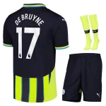 Camiseta Manchester City Segunda Equipación Infantil 2024 2025 De Bruyne