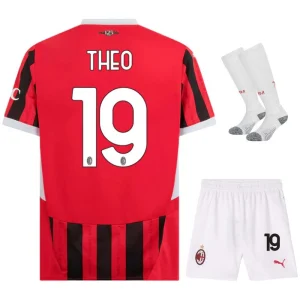 Maglia Home Bambino AC Milan 2024 2025 Theo Bianca