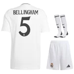 Real Madrid Home Children's Kit Jersey 2024 2025 Bellingham
