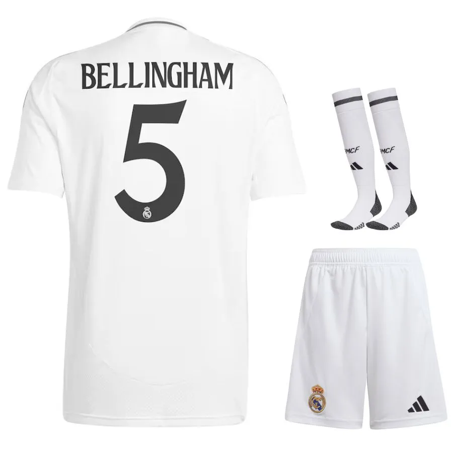 Real Madrid Home Kit for Kids - 2024-2025 - Bellingham.jpg Real Madrid Home Kit for Kids - 2024-2025 - Bellingham.jpg