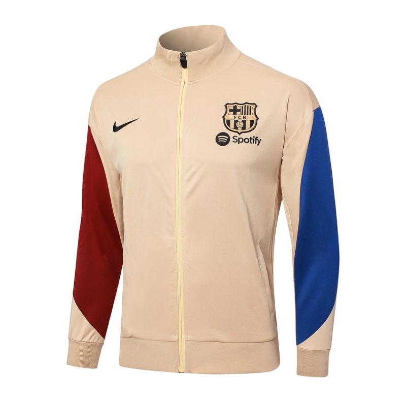 Survetement Barca Veste 2024 2025 Beige