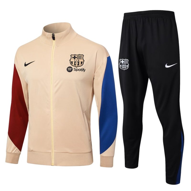 Survetement Barca Veste 2024 2025 Beige