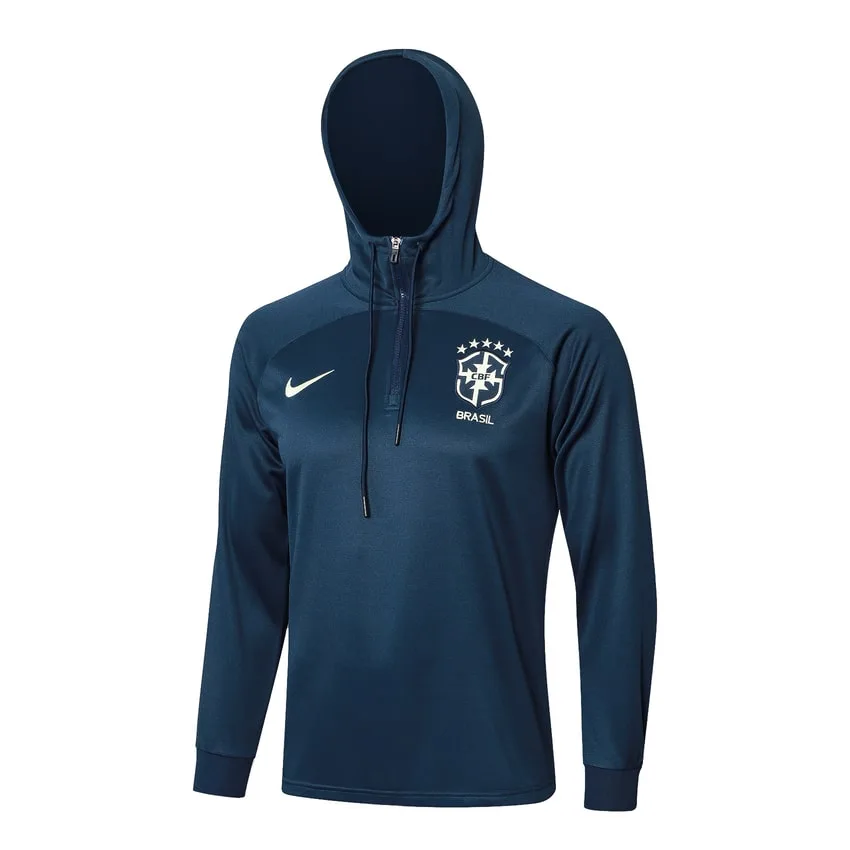 Brazil Sweat Tracksuit 2024 2025 Dark Blue