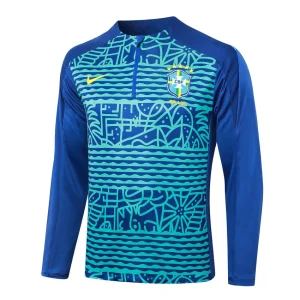 Brasilien-Trainingsanzug 2024 2025, blaues Muster