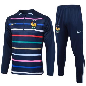 Survetement Equipe de France Training 2024 2025 Bleu Motif