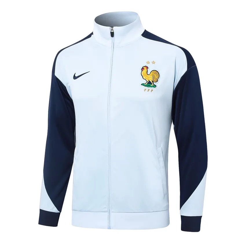 Survetement Equipe de France Veste 2024 2025 Blanc 2 Survetement Equipe de France Veste 2024 2025 Blanc