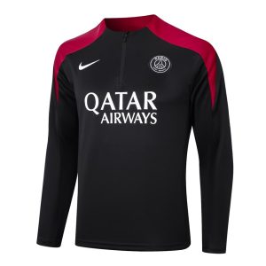 Survetement PSG Training 2024 2025 Noir Rouge